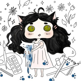 Кошатина рисует