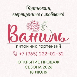 Питомник гортензий «Ваниль»